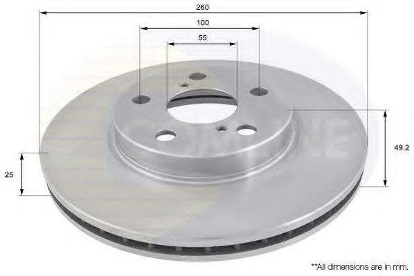 COMLINE ADC0171V Тормозные диски для TOYOTA