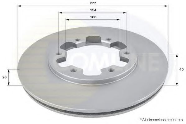 COMLINE ADC0238V Тормозные диски для NISSAN