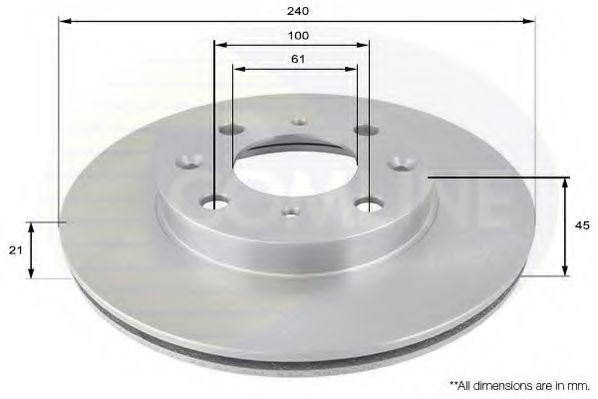 COMLINE ADC0505V Тормозные диски для HONDA