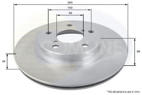 COMLINE ADC0802V Тормозные диски для SUBARU IMPREZA