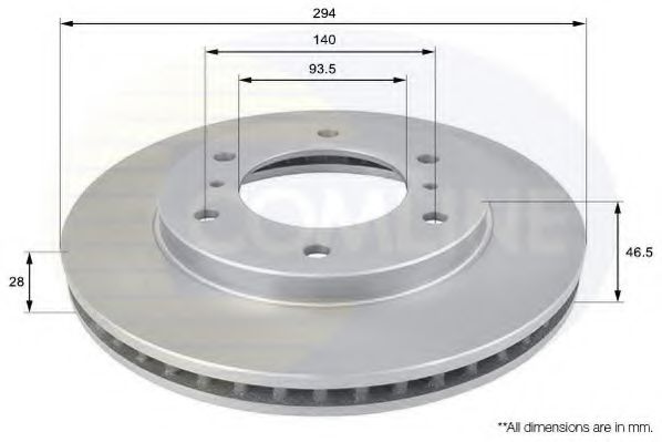 COMLINE ADC0378V Тормозные диски для MITSUBISHI G-WAGON