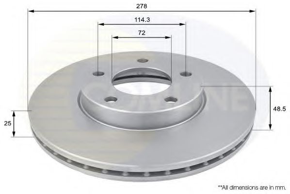 COMLINE ADC0446V Тормозные диски для MAZDA 3