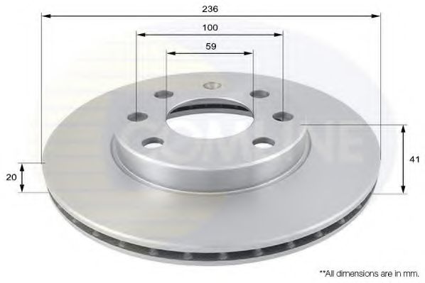 COMLINE ADC1047V Тормозные диски для CHEVROLET BEAT