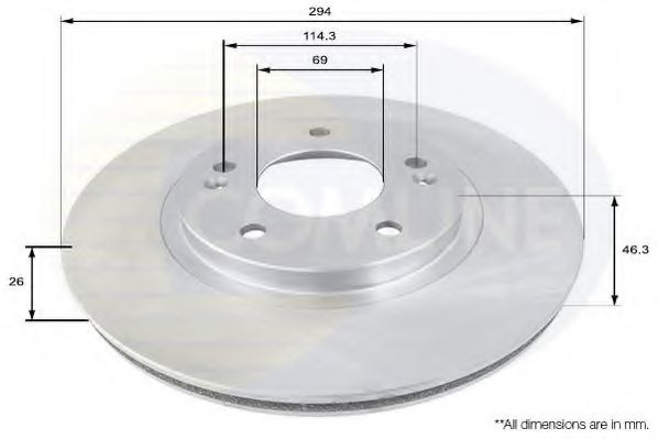 COMLINE ADC1050V Тормозные диски для HYUNDAI