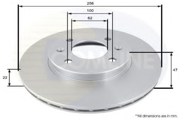 COMLINE ADC1077V Тормозные диски для HYUNDAI