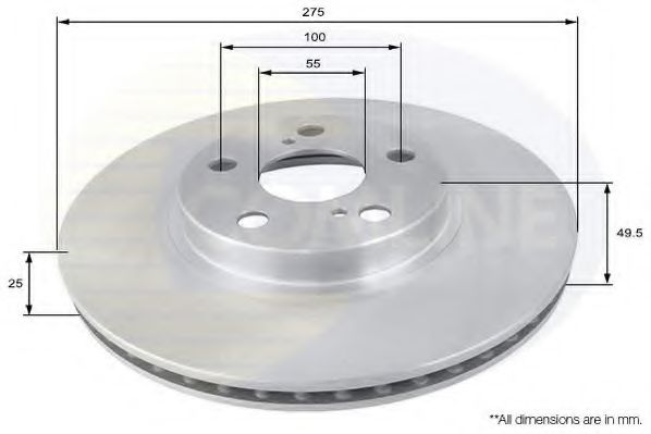COMLINE ADC01113V Тормозные диски для TOYOTA CELICA