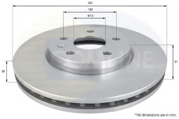 COMLINE ADC1142V Тормозные диски для CHEVROLET CAMARO