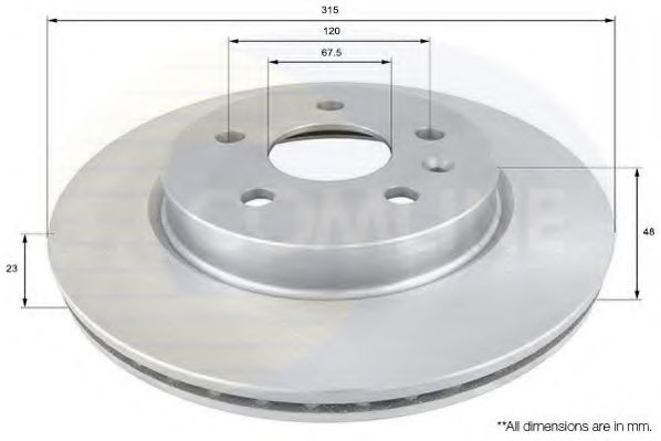 COMLINE ADC1144V Тормозные диски для SAAB