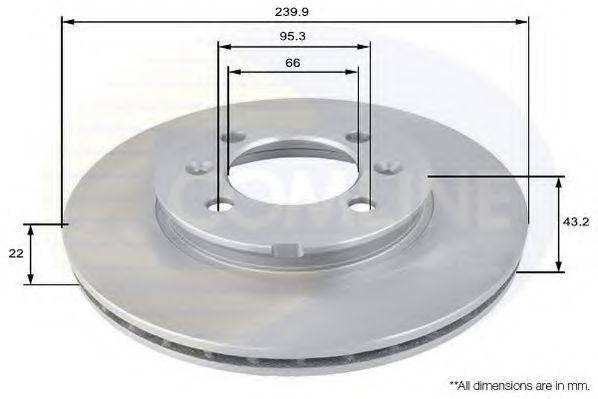 COMLINE ADC1313V Тормозные диски для ROVER MONTEGO