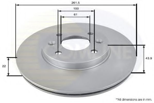 COMLINE ADC1510V Тормозные диски для RENAULT