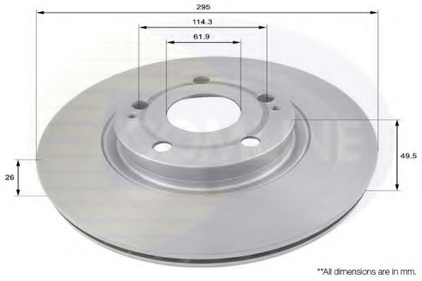 COMLINE ADC01134V Тормозные диски для TOYOTA COROLLA VERSO