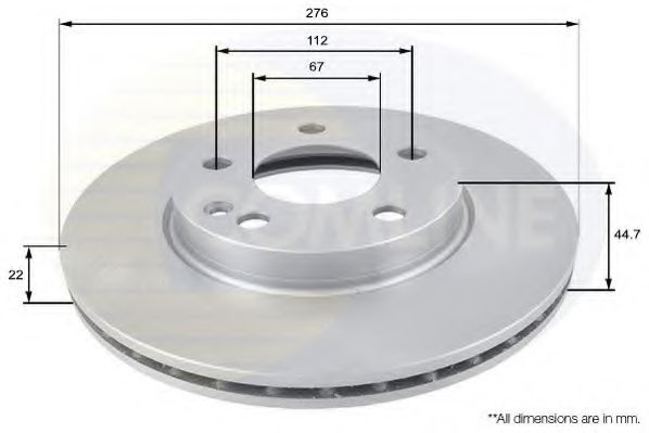 COMLINE ADC1642V Тормозные диски для MERCEDES-BENZ A-CLASS