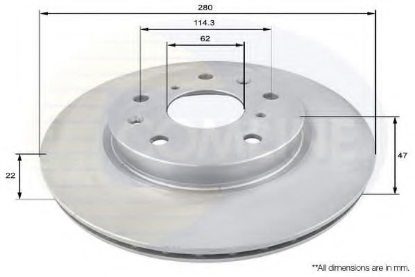 COMLINE ADC1830V Тормозные диски COMLINE для FIAT SEDICI