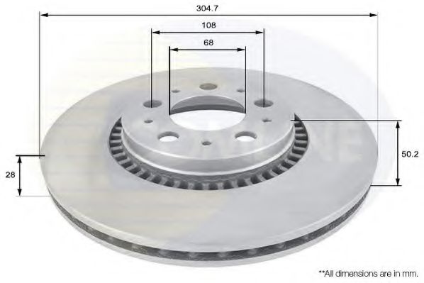 COMLINE ADC1908V Тормозные диски для VOLVO XC70