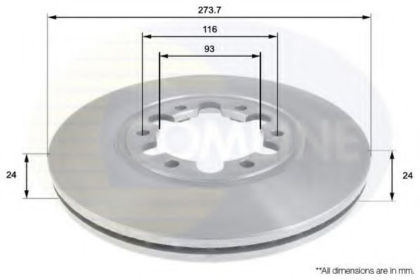 COMLINE ADC0451V Тормозные диски для MAZDA FIGHTER