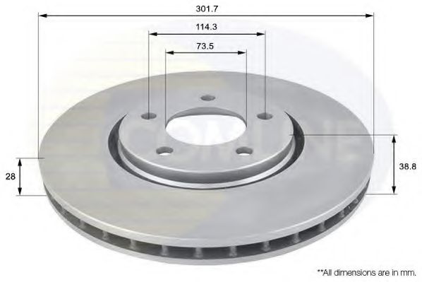 COMLINE ADC2305V Тормозные диски для CHRYSLER