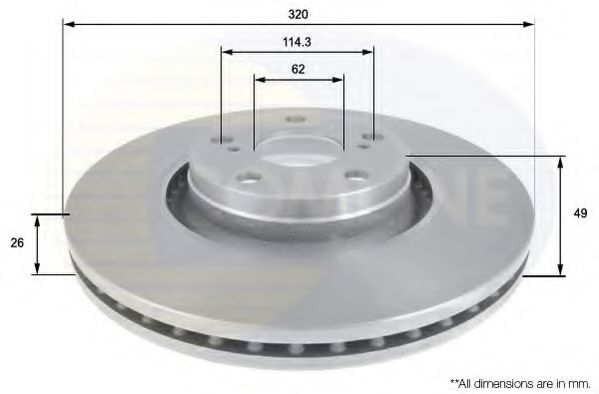 COMLINE ADC01165V Тормозные диски COMLINE 