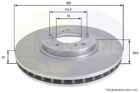 COMLINE ADC0547V Тормозные диски для HONDA