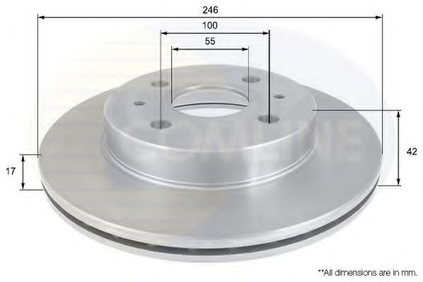 COMLINE ADC0616V Тормозные диски для SUBARU JUSTY