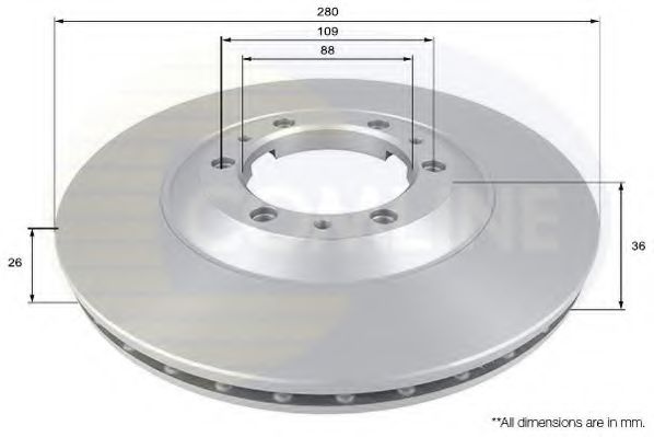 COMLINE ADC0705V Тормозные диски COMLINE для GREAT WALL