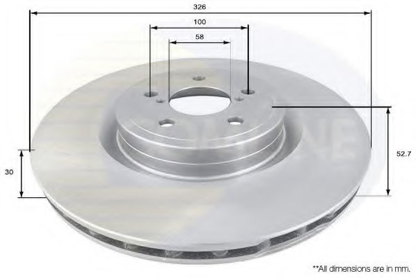 COMLINE ADC0815V Тормозные диски для SUBARU