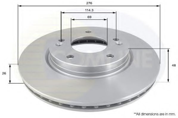 COMLINE ADC1031V Тормозные диски для HYUNDAI SANTA FE