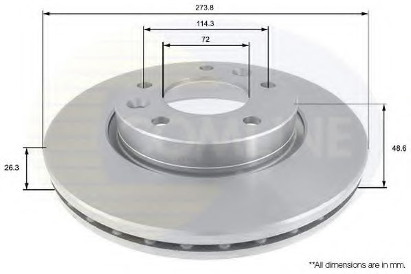 COMLINE ADC1076V Тормозные диски для KIA