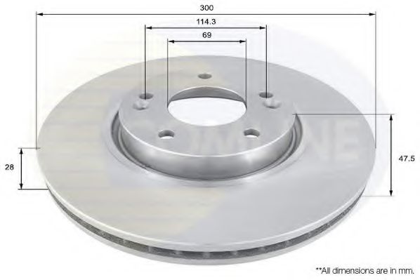 COMLINE ADC1092V Тормозные диски для HYUNDAI