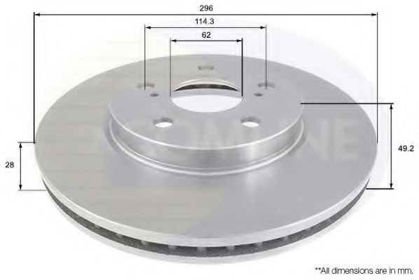 COMLINE ADC01112V Тормозные диски для LEXUS
