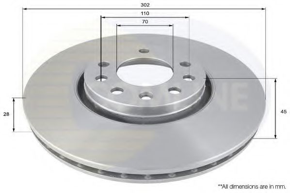 COMLINE ADC1115V Тормозные диски для CADILLAC