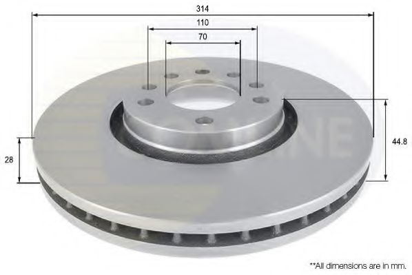 COMLINE ADC1135V Тормозные диски COMLINE для SAAB