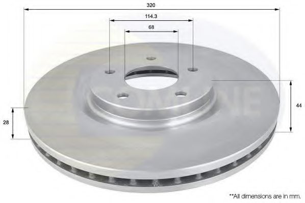 COMLINE ADC1587V Тормозные диски для RENAULT KOLEOS