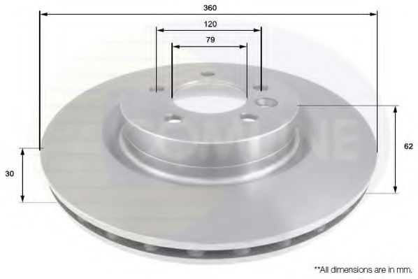 COMLINE ADC1328V Тормозные диски для LAND ROVER DISCOVERY