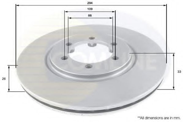 COMLINE ADC1080V Тормозные диски COMLINE для SSANGYONG