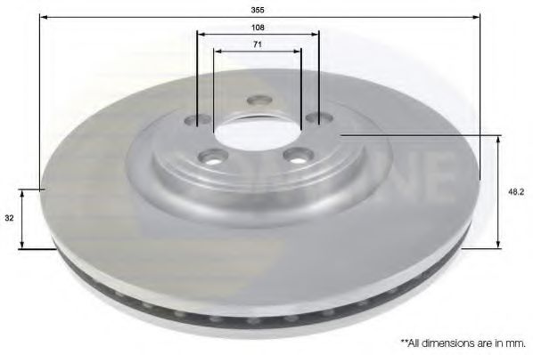 COMLINE ADC1252V Тормозные диски для JAGUAR XK