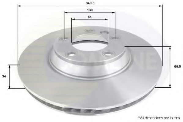 COMLINE ADC1459V Тормозные диски для PORSCHE