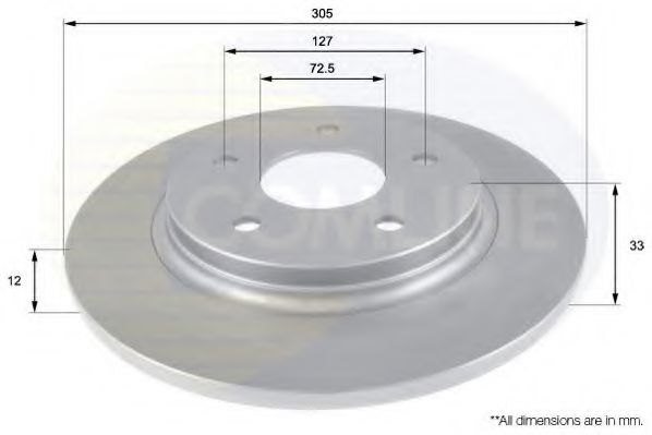 COMLINE ADC2323 Тормозные диски для FIAT