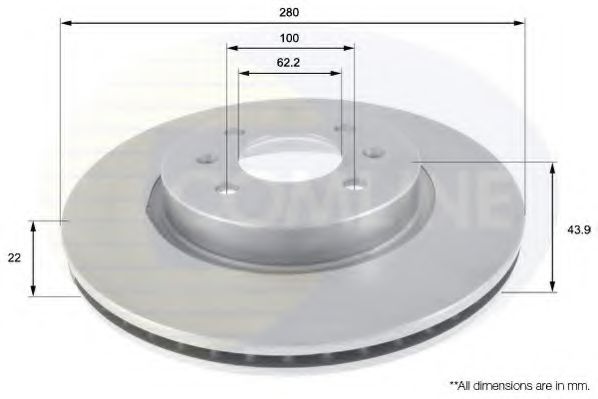 COMLINE ADC2405V Тормозные диски COMLINE для KIA