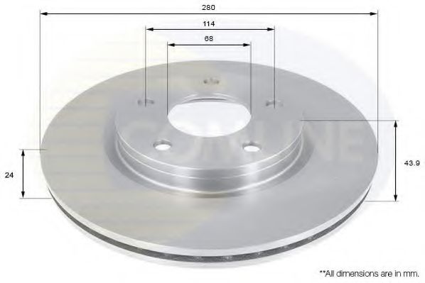 COMLINE ADC0277V Тормозные диски для NISSAN TIIDA