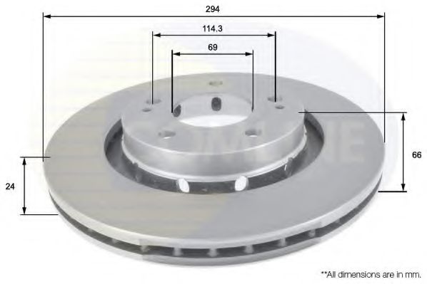 COMLINE ADC0370V Тормозные диски для MITSUBISHI