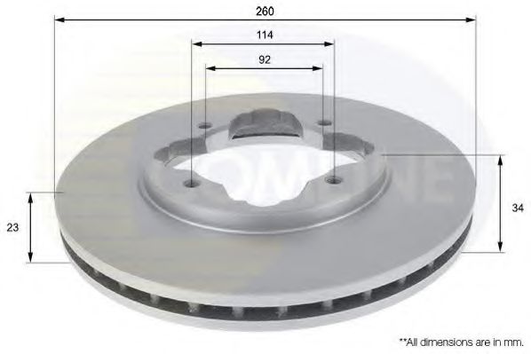 COMLINE ADC0515V Тормозные диски для ROVER