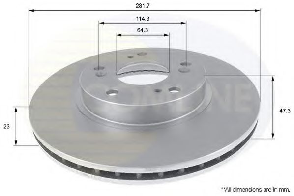 COMLINE ADC0544V Тормозные диски для HONDA