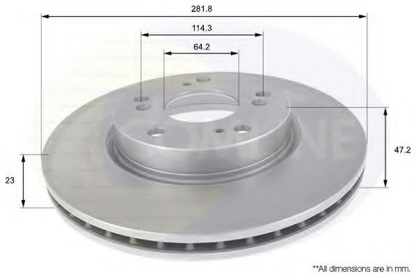 COMLINE ADC0553V Тормозные диски для HONDA