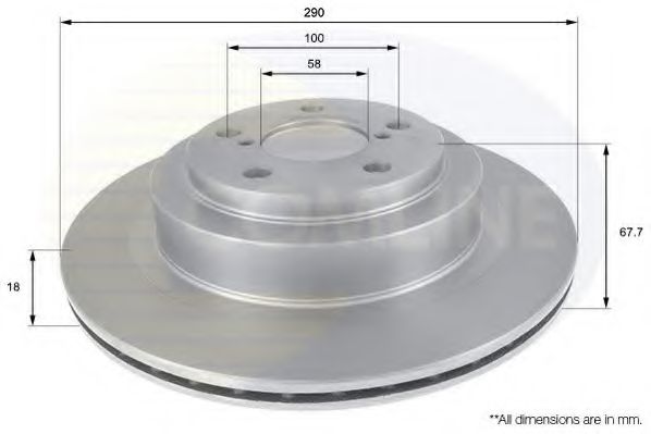 COMLINE ADC0820V Тормозные диски для SUBARU IMPREZA