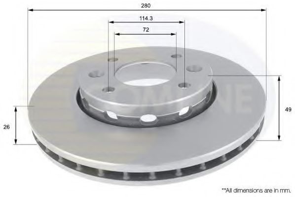 COMLINE ADC1046V Тормозные диски COMLINE для KIA