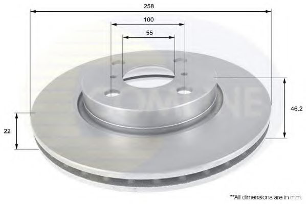 COMLINE ADC01133V Тормозные диски для TOYOTA