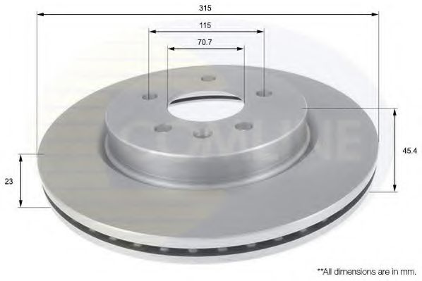 COMLINE ADC1156V Тормозные диски для OPEL ZAFIRA