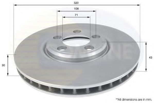 COMLINE ADC1254V Тормозные диски для JAGUAR