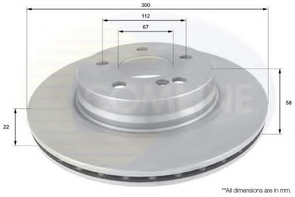 COMLINE ADC1658V Тормозные диски для MERCEDES-BENZ C-CLASS