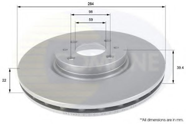 COMLINE ADC1810V Тормозные диски для FIAT MULTIPLA